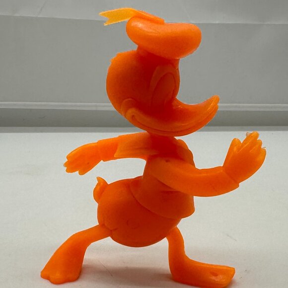 COPY - Vintage Louis MARX Orange Donald Duck Figure Plastic 70's Retro Disney - Picture 2 of 2